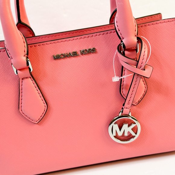 Michael Kors Sheila Small MINI Satchel Shoulder Crossbody Bag Tea Rose - Picture 11 of 15